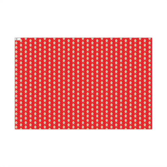 Terrier Dog Faces Gift Wrap | Birthday Wrapping Paper, Red Dog Pattern