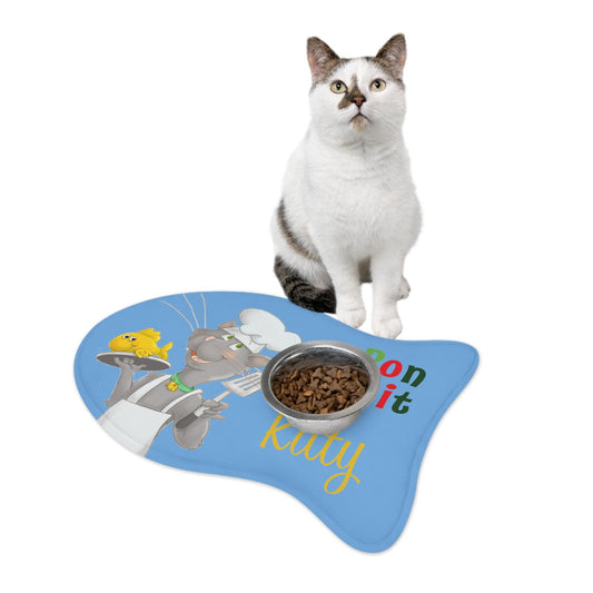Pet Feeding Mats - Cat Chef Bon Appetite Personalized, Cat Lover Gift, Custom Cat Name Mat, Cat Food Mat, Kitchen Decor, Cat Mom Present