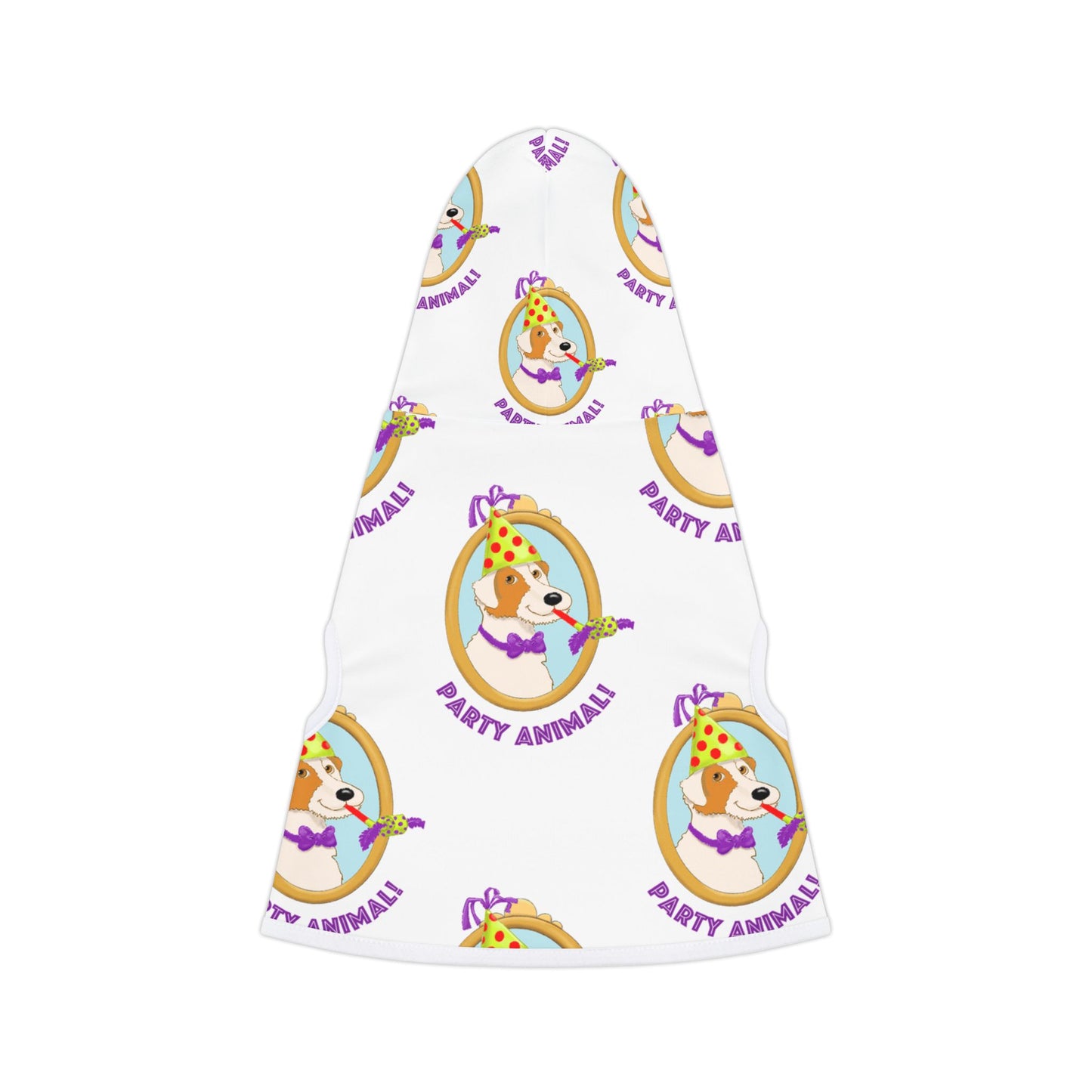 Party Animals Pet Hoodie | Cute Dog Portrait Pattern