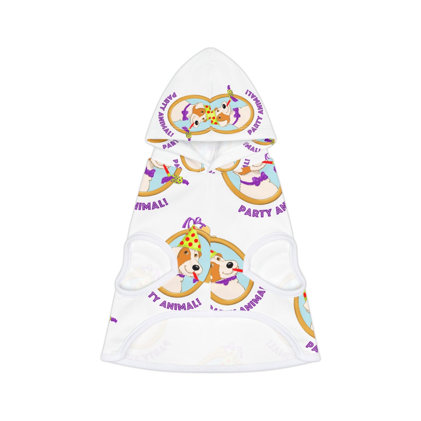 Party Animals Pet Hoodie | Cute Dog Portrait Pattern